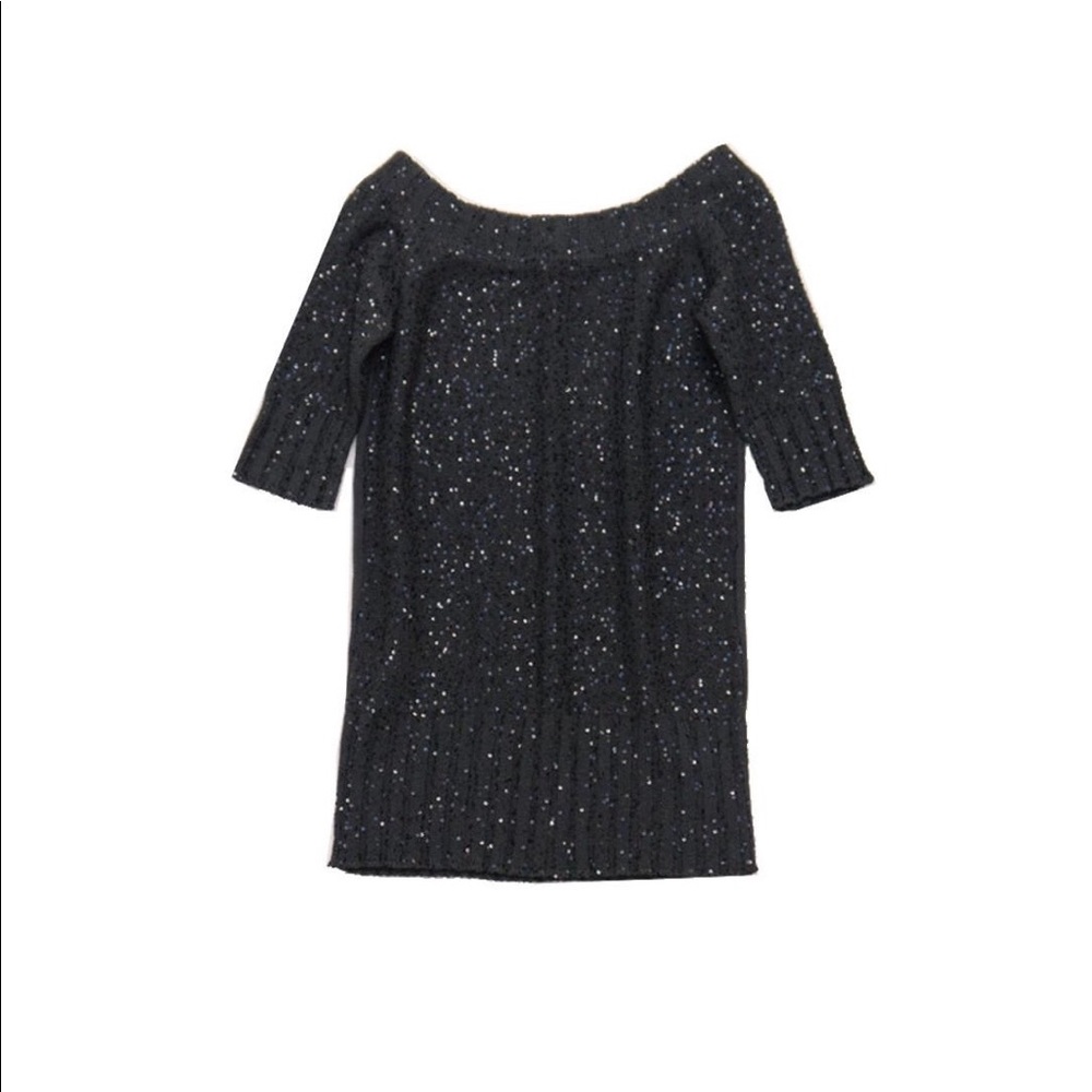 D. EXTERIOR Sequin Sweater Dress